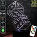 Two Dice game 3D - LED Night Light 7 Colours + Remote Control - Kustombox