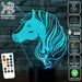 UNCORN PONY HEAD - 3D LED Night Light 7 Colours + Remote Control - Kustombox