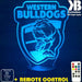 WESTERN BULLDOGS Football Club LED Night Light 7 Colours + Remote Control - Kustombox AFL