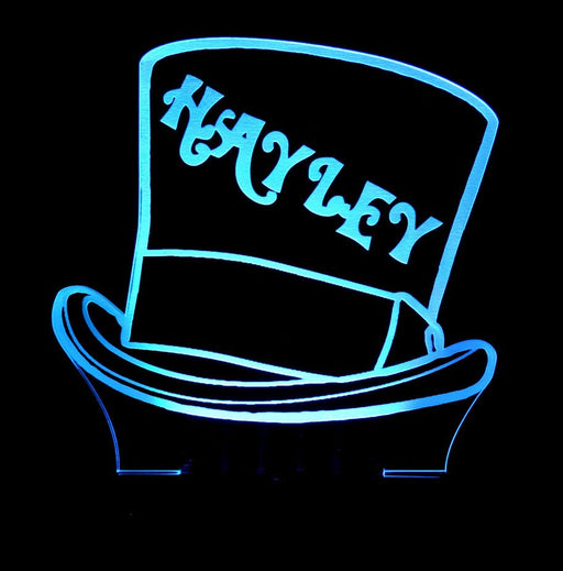 Willy Wonka Personalised Name - 3D LED Night Light 7 Colours + Remote Control - Kustombox