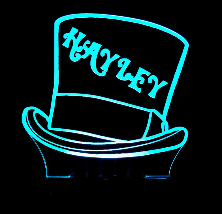 Willy Wonka Personalised Name - 3D LED Night Light 7 Colours + Remote Control - Kustombox