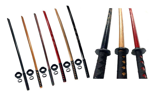 Wooden Training Datio Bokken Kendo Samurai Katana Practice Sticks 101cm NEW - KustomboxToys & GamesKustomboxPlain Black