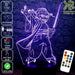Yoda Jedi Master Star Wars - LED Night Light 7 Colours + Remote Control - Kustombox