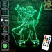Yoda Jedi Master Star Wars - LED Night Light 7 Colours + Remote Control - Kustombox