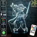 Yoda Jedi Master with Light Sabre Star Wars - LED Night Light 7 Colours + Remote Control - Kustombox