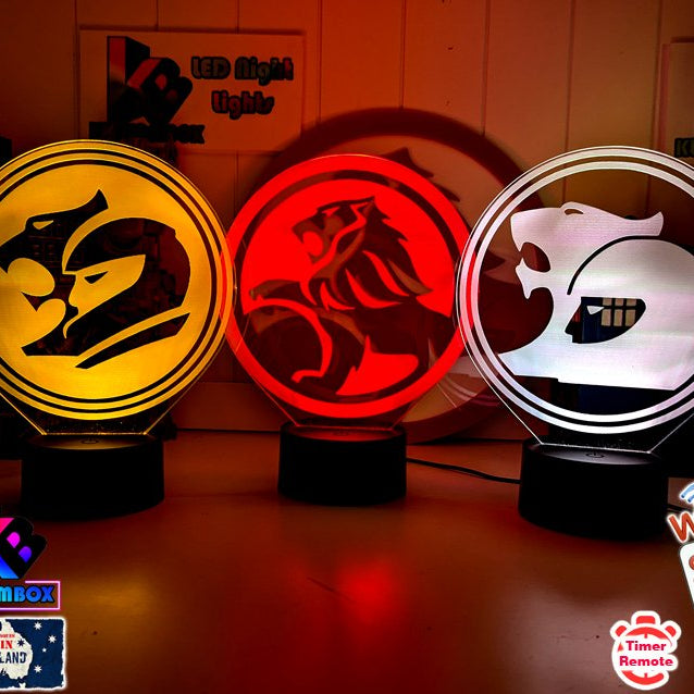 Holden HSV V8 Racing Logo- 3D LED Night Light Lamps - Kustombox
