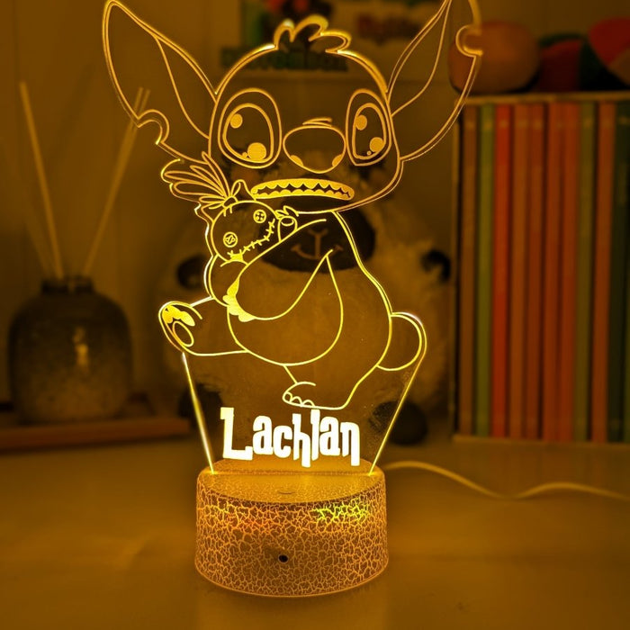 Lilo & Stitch Personalised Night Light Lamps - Kustombox