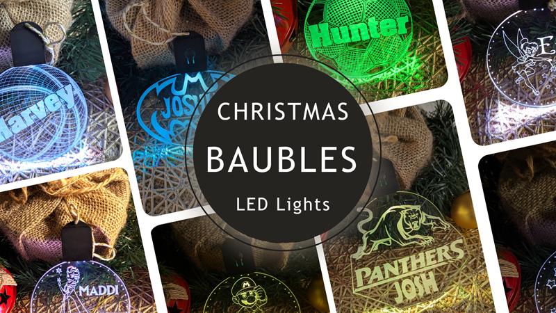 Christmas Baubles 3D Led Night Lights - Kustombox