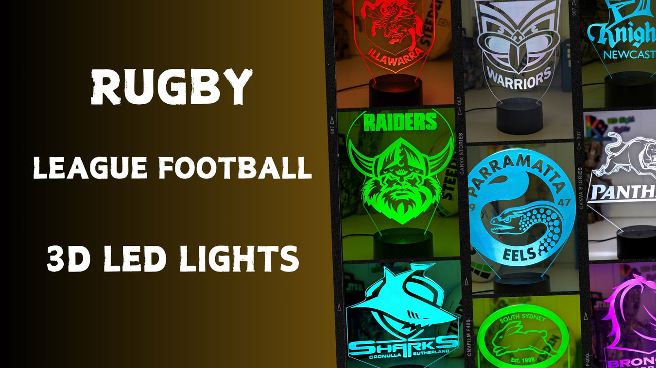 Rugby League NRL Led Night Light Lamps - Kustombox