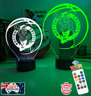 Boston Celtics NBA 3D LED night light with USB power, fade and strobe lighting modes