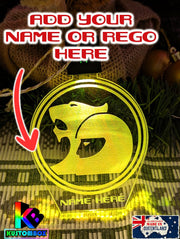 Rechargeable Holden hsv acrylic bauble featuring flash and fade LED modes