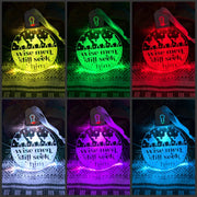 Rechargeable three wise men acrylic bauble featuring flash and fade LED modes