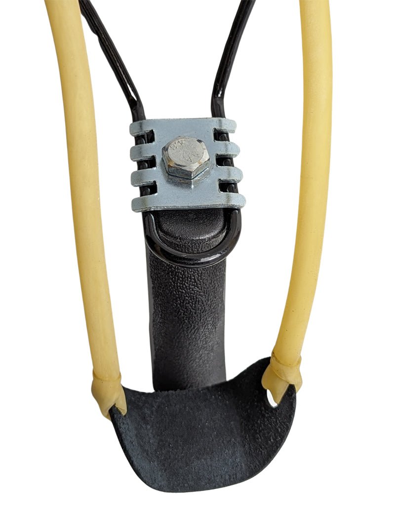 Fishing burley catapult launcher prepared for bait distribution in outdoor fishing space