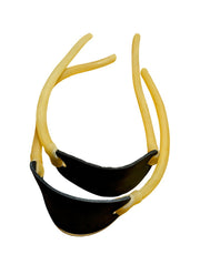 Close-up of ergonomic grip on fishing burley catapult launcher in clean space