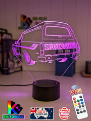Holden Holden HQ Sandman 3D LED night light, detailed engraved design with vivid LED lighting, perfect for Holden fans.