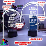 Custom Miami Heat LED lamp with 7-colour glow, perfect basketball-themed gift