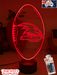 Adelaide Crows Football Club AFL 3D LED Night Light 7 Colour - KustomboxNight Lights & Ambient LightingKustomboxStandard Size - No Name