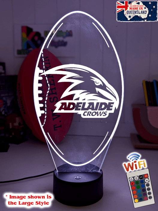 Adelaide Crows Football Club AFL 3D LED Night Light 7 Colour - KustomboxNight Lights & Ambient LightingKustomboxStandard Size - No Name
