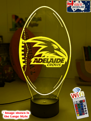 Adelaide Crows ball shaped LED lamp with 16-colour light modes and remote.