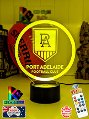 Adelaide Port Power Australian Football Club 3D LED Night Light - KustomboxNight Lights & Ambient LightingKustomboxStandard Size