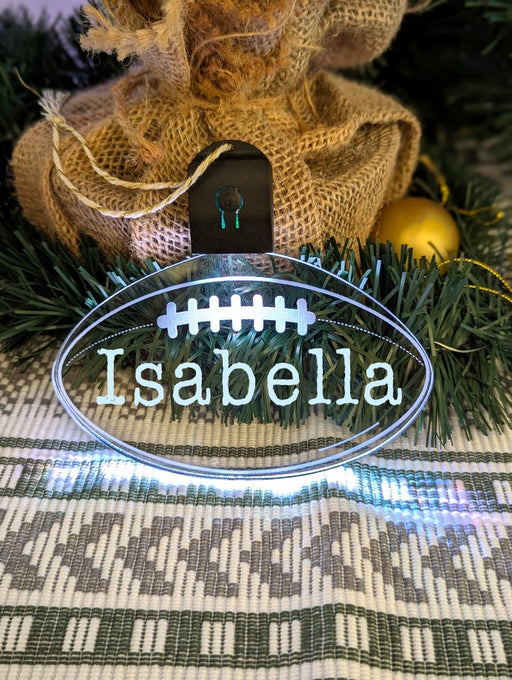 AFL Footlball Personalised Name Bauble LED Light Up Christmas Decoration - KustomboxNight Lights & Ambient LightingKustomboxBauble - Standard Size