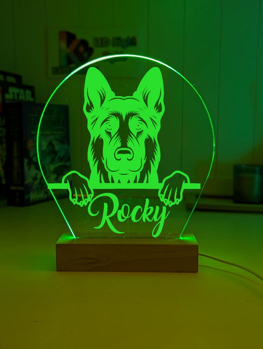 American Staffordshire Personalised Name 3D LED Room Light Decor - KustomboxNight Lights & Ambient LightingKustomboxStandard Size