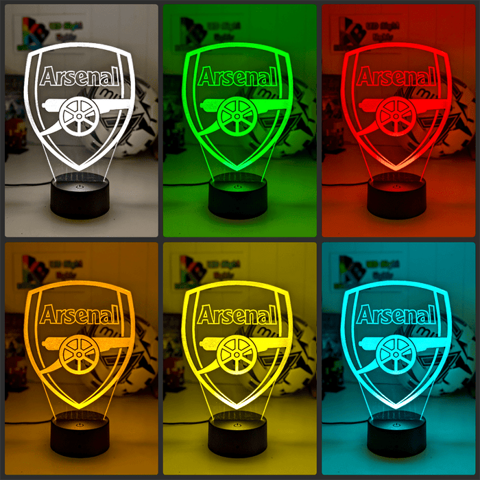 ARSENAL Football Club Soccer 3D LED Night Light Lamp - KustomboxNight Lights & Ambient LightingKustomboxStandard Size