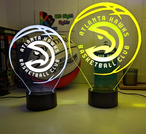 Atlanta Hawks Basketball Team 3D LED Night Light Lamp - KustomboxNight Lights & Ambient LightingKustomboxStandard Size