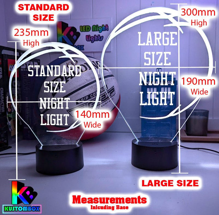Atlanta Hawks Basketball Team 3D LED Night Light Lamp - KustomboxNight Lights & Ambient LightingKustomboxStandard Size