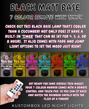 AFL ball Shape 3D LED ball night light black base option 