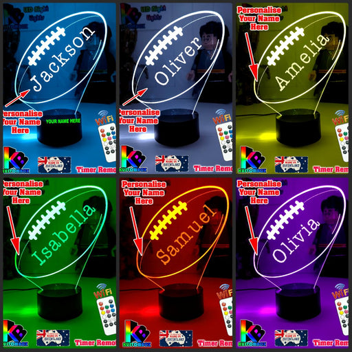 Australian AFL Football Personalised Name colour collage 