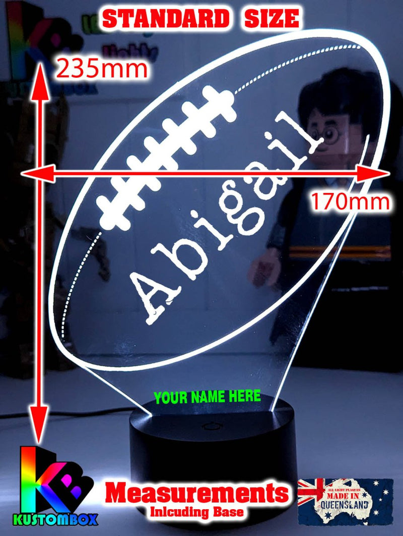 AFL ball Shape 3D LED ball night light – standard size light 