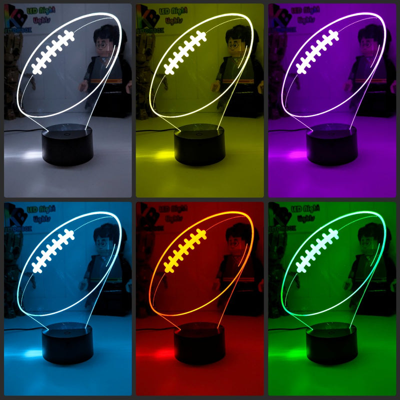 Australian AFL Football Personalised Name plain Afl ball light 
