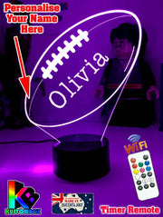 Australian AFL Football Personalised Name purple colour 