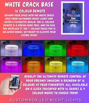 AFL ball Shape 3D LED ball night light white crackle Base