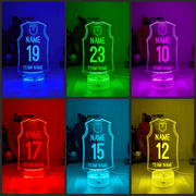 Australian Football AFL Personalised Jersey 3D LED Light Night 7 Colour white crackle colour collage Lamp 
