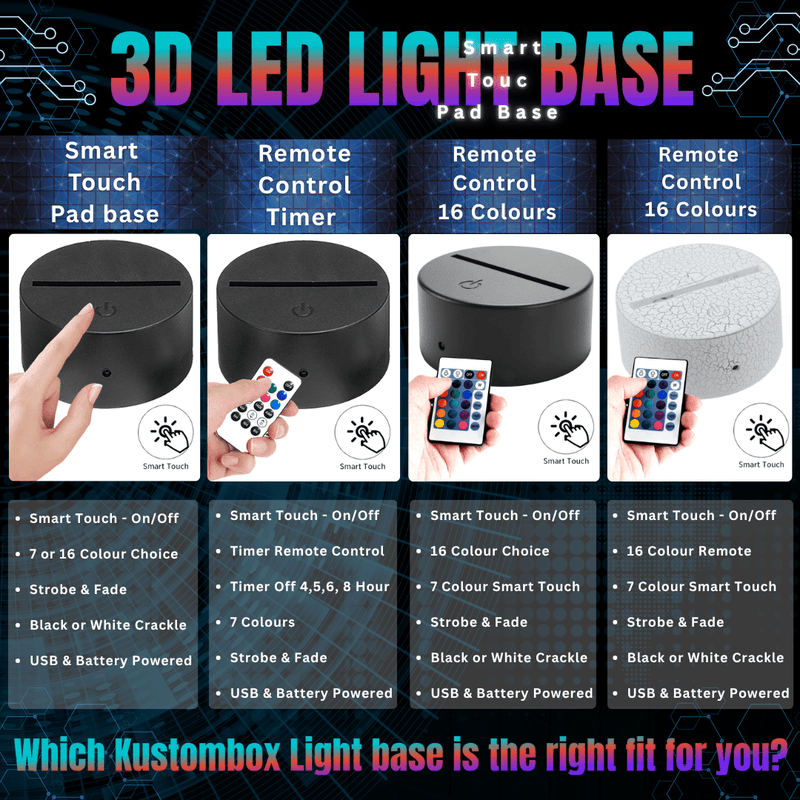 Australian Football AFL Personalised Jersey 3D LED Light Night 7 Colour light base options Lamp 