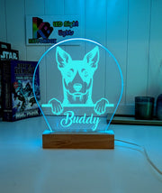 Australian Kelpie Personalised Pet Name 3D LED Room Light Decor - KustomboxNight Lights & Ambient LightingKustomboxStandard Size