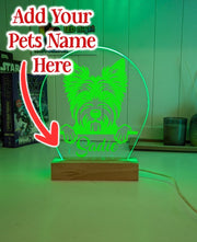 Australian Terrier Personalised Pet Name 3D LED Room Light Decor - KustomboxNight Lights & Ambient LightingKustomboxStandard Size