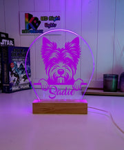 Australian Terrier Personalised Pet Name 3D LED Room Light Decor - KustomboxNight Lights & Ambient LightingKustomboxStandard Size