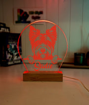 Australian Terrier Personalised Pet Name 3D LED Room Light Decor - KustomboxNight Lights & Ambient LightingKustomboxStandard Size