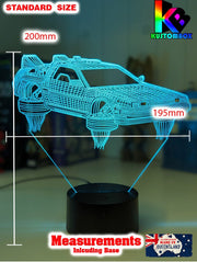 Back to the Future DeLorean Car - LED Night Light 7 Colours + Remote Control - KustomboxNight Lights & Ambient LightingKustomboxStandard Size