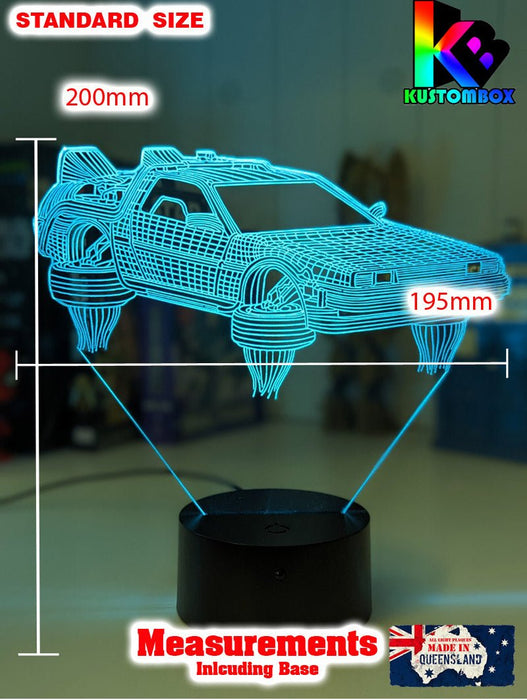 Back to the Future DeLorean Car - LED Night Light 7 Colours + Remote Control - KustomboxNight Lights & Ambient LightingKustomboxStandard Size