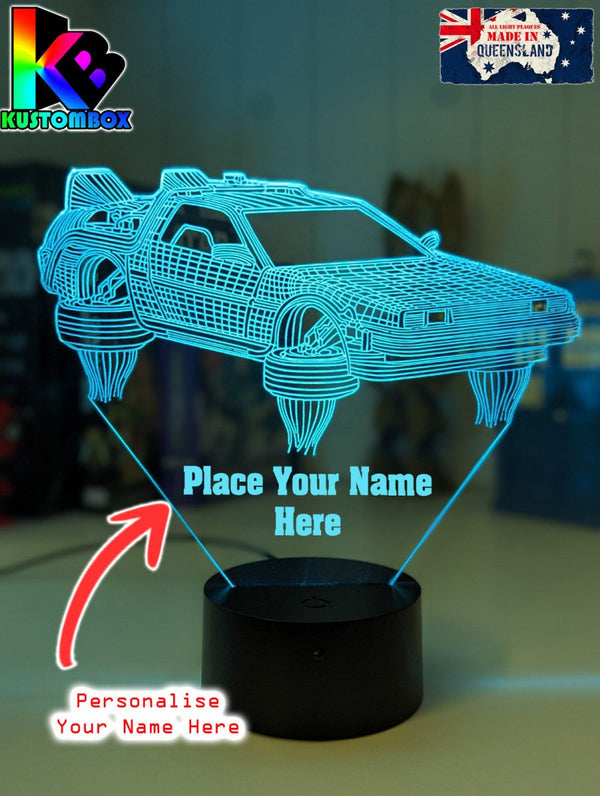 Back to the Future DeLorean Car - LED Night Light 7 Colours + Remote Control - KustomboxNight Lights & Ambient LightingKustomboxStandard Size