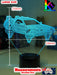 Back to the Future DeLorean Car - LED Night Light 7 Colours + Remote Control - KustomboxNight Lights & Ambient LightingKustomboxStandard Size