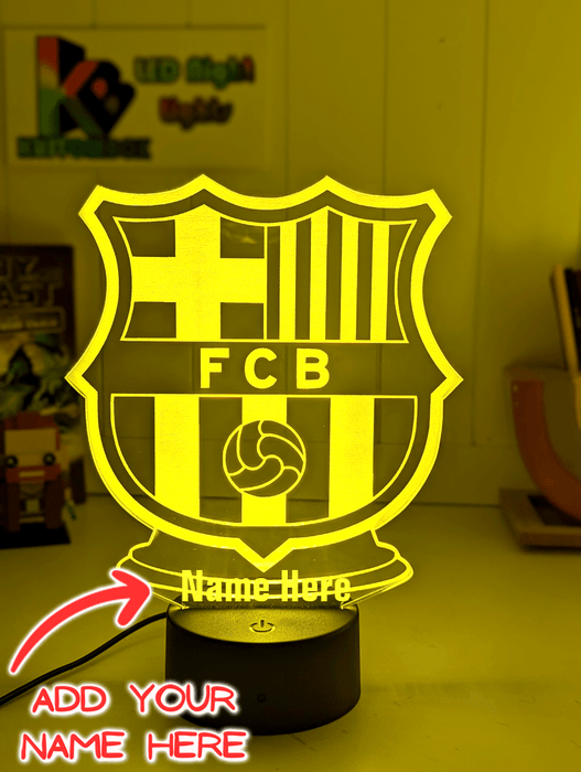 BARCELONA Football Soccer Club 3D LED Night Light Lamp - KustomboxNight Lights & Ambient LightingKustomboxStandard Size