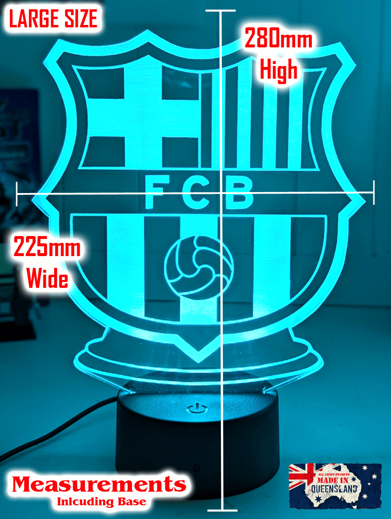 BARCELONA Football Soccer Club 3D LED Night Light Lamp - KustomboxNight Lights & Ambient LightingKustomboxStandard Size