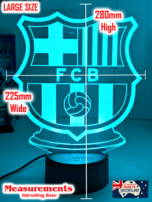 BARCELONA Football Soccer Club 3D LED Night Light Lamp - KustomboxNight Lights & Ambient LightingKustomboxStandard Size