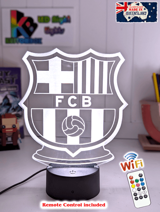 BARCELONA Football Soccer Club 3D LED Night Light Lamp - KustomboxNight Lights & Ambient LightingKustomboxStandard Size