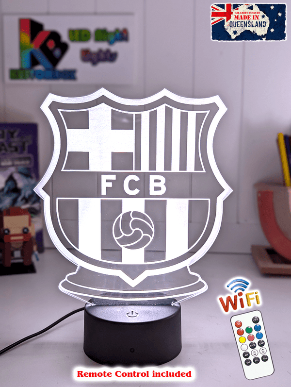 BARCELONA Football Soccer Club 3D LED Night Light Lamp - KustomboxNight Lights & Ambient LightingKustomboxStandard Size